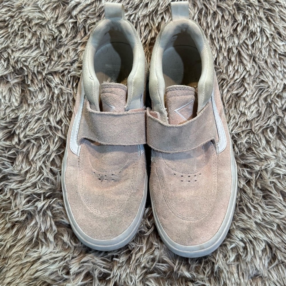 Men’s Sz8 Vans Kyle Walker Skateboard Pro Pink suede Classic Velcro closure